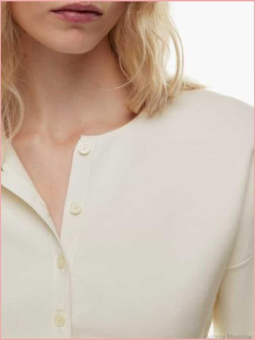 Crop Button Down Cardigan V Neck Long Sleeve Ribbed Knit Pullover Sweater - Picture 3 of 6